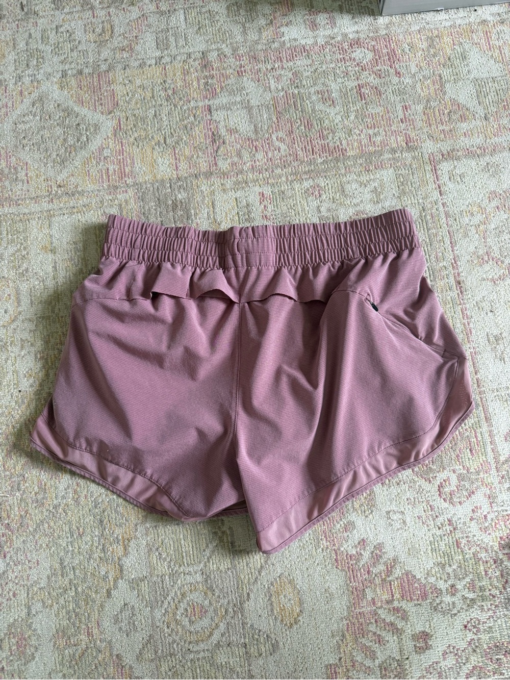 athleta mesh racer run short tawny rose/grecian rose - Picture 3 of 4